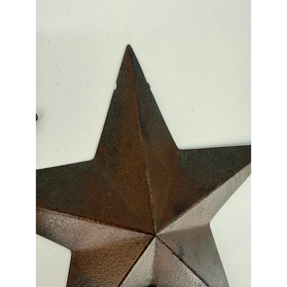 Rustic Metal Star Wall Sconce‎ Candle Holder Set Primitive Farmhouse Decor